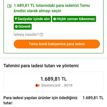 Sipariş İptali Sonrası İade Edilmeyen Ücretler Ve Bekleyiş