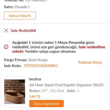 Trendyol'dan Aldığım Hatalı Ürün Ve Yetersiz Müşteri Hizmeti Deneyimi