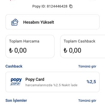 Popy Para Uygulamasında Param İade Edilmedi