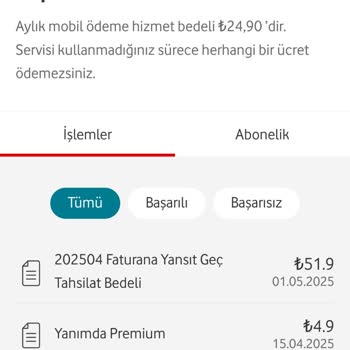 Kullanmadığım Vodafone Premium İçin Haksız Gecikme Ücreti