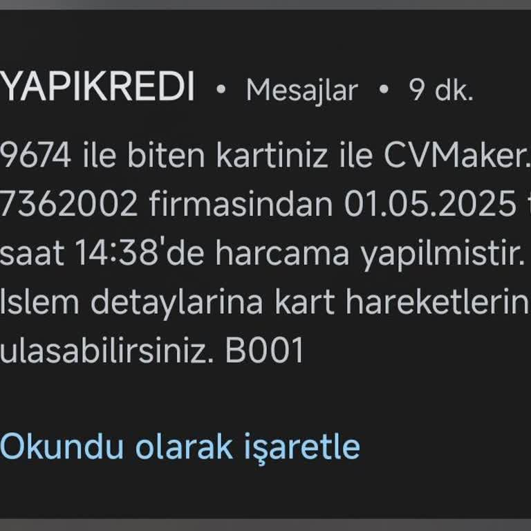 Cvmaker.com.tr'den İzinsiz Üyelik Ve Para Çekimi