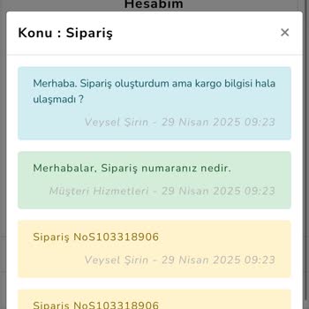 İletişim Sorunu Ve Sipariş Teslim Edilmedi