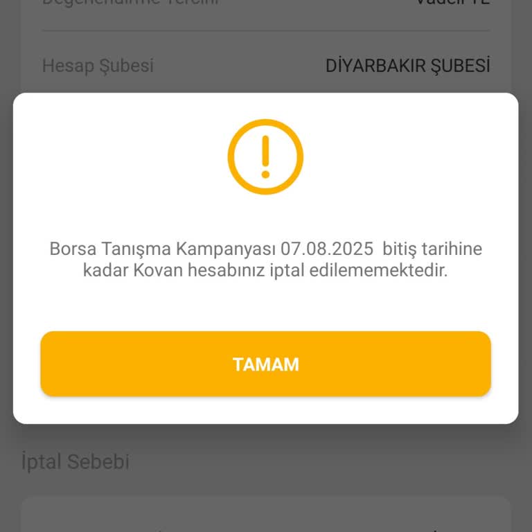 Borsa Tanışma Kampanyası Nedeniyle Kapanmayan Kovan Hesabı Ve Mağduriyet