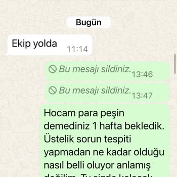 Alınmayan Hizmet İçin Para Talebi Ve İlgisiz Servis