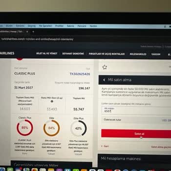 THY Üyelik Yükseltme İşleminde Sistemsel Mağduriyet Yaşadım