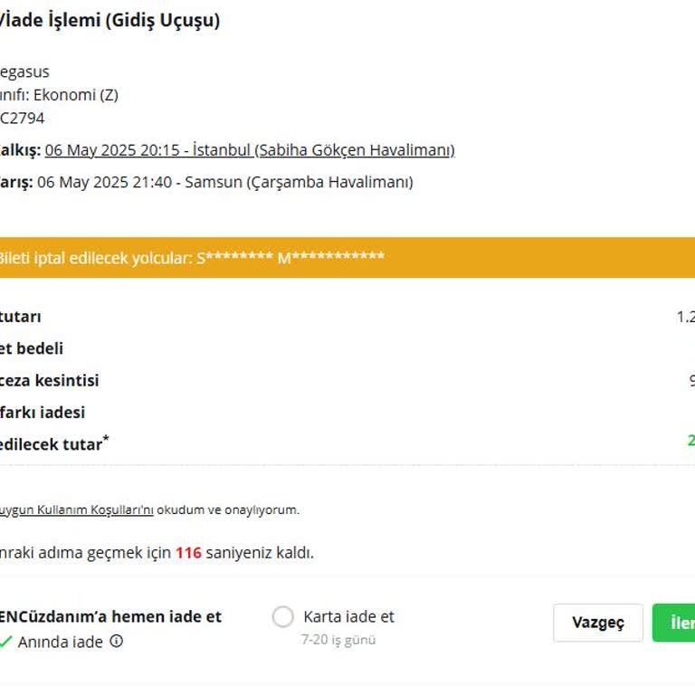 Bilet İptalinde Yüksek Ceza Kesintisi Şoku