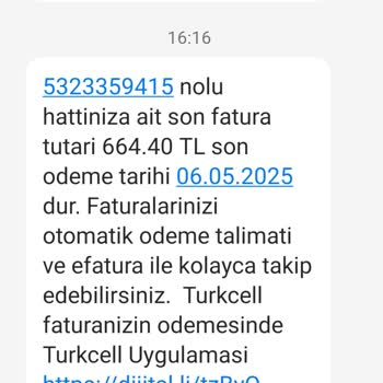 Başkasına Ait Fatura Mesajları Alıyorum
