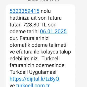 Başkasına Ait Fatura Mesajları Alıyorum