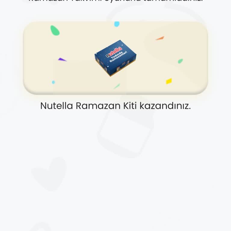 Nutella Ramazan Kiti Hediyem Gönderilmedi, Mağduriyetim Giderilsin