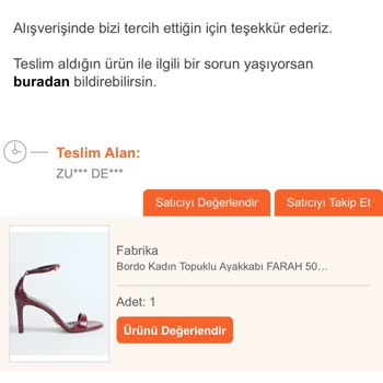 Farklı Eş Topuklu Ayakkabı Gönderildi, İade Kabul Edilmedi