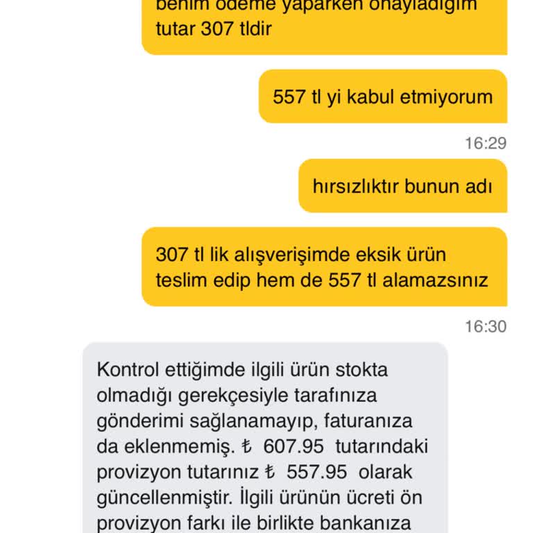 Kuponlu Siparişimde Eksik Ürün Ve Fazla Ücret Çekimi