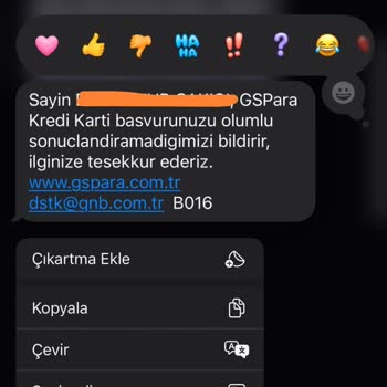 Gspara Kart Başvurumun Sebepsizce Reddedilmesi Ve Destek Olma Hakkımın Engellenmesi