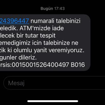 Akbank ATM'sinde Eksik Para Ve İade Sorunu Yaşıyorum