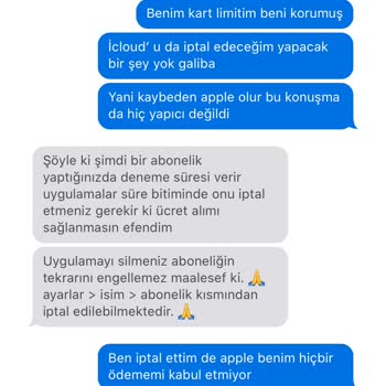 Apple Limitimi Aşarak İzinsiz Ödeme Onayladı Abonelik İptali Sonrası Kısıtlandım