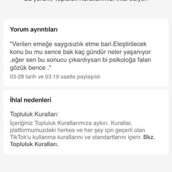 TikTok Yorumum Haksız Yere Silindi Fikir Özgürlüğüm Engelleniyor