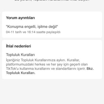 TikTok Yorumum Haksız Yere Silindi Fikir Özgürlüğüm Engelleniyor