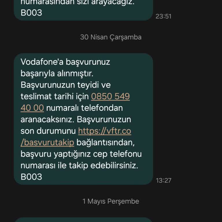 Vodafone Kimlik Doğrulama Sorunu Sonrası Başvuru İptali