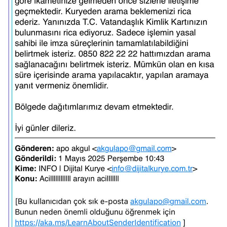 Randevuya Rağmen Kurye Gelmedi, İletişim Sağlanmadı Mağduriyet Yaşadım