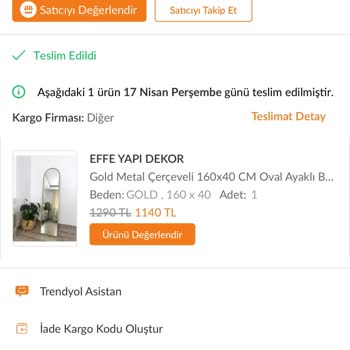 Teslim Edilmeyen Ayna Ve İade Edilmeyen Para Mağduriyeti