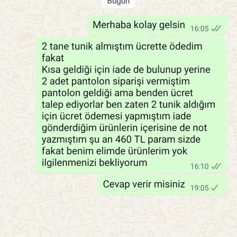 İade Sonrası Ürün Ve Ücret Sorunu: Müşteri Hizmetleri Yanıt Vermiyor