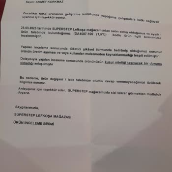 Satın Aldığım Nike Ayakkabı Kısa Sürede Açıldı, SuperStep Mağazası Çözüm Sunmadı