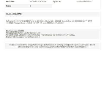 Hesabımdan Onaysız Google One Ücreti Kesildi