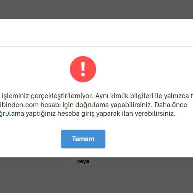 E-devlet Doğrulaması Engeli Nedeniyle İlan Paylaşamıyorum