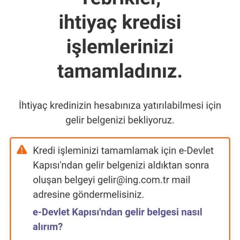 Onaylanan Kredim İçin Dönüş Yapılmıyor
