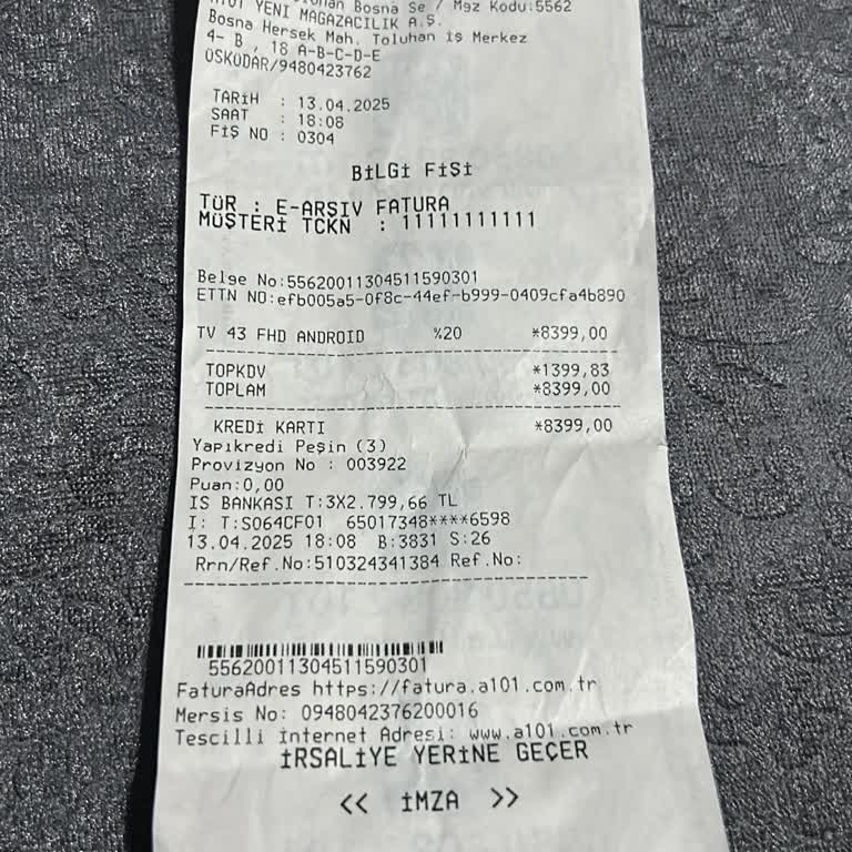 Aldığım Televizyonun İadesi Kabul Edilmedi