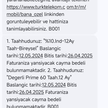 Cayma Bedeli Olmadığı Halde Fatura Çıkarılması Ve SMS Bilgilendirmesinin Dikkate Alınmaması