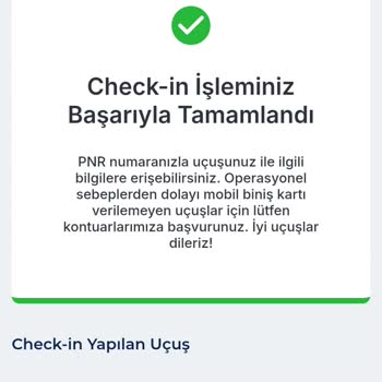 Online Check-in İşlemi Yapılmadı, Ücret İadesi Talebim Var