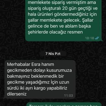40 Gündür Teslim Edilmeyen Sipariş Ve Sürekli Bahaneler