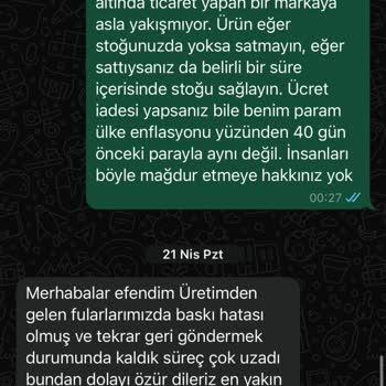 40 Gündür Teslim Edilmeyen Sipariş Ve Sürekli Bahaneler
