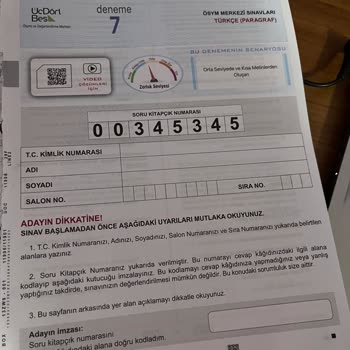 Paragraf Denemelerinde Basım Hatası Ve Karekod Sorunu