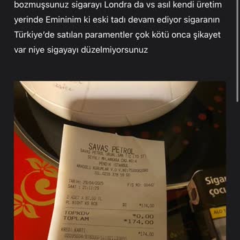 Parliament Night Blue'nun Kalitesinin Düşmesi Ve Müşteri Hizmetlerinin Yetersizliği