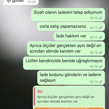 Yanlış Ölçüde Çanta Gönderimi Ve İade Sorunu