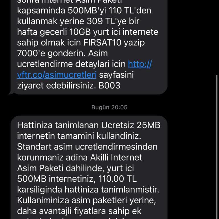 Vodafone İnternet Paketleri Beklenmedik Ücretlerle Mağdur Ediyor