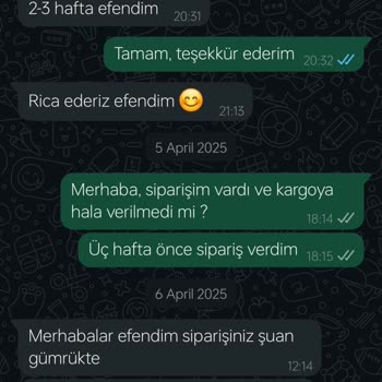 Siparişin Teslim Edilmemesi ve İletişim Sorunu