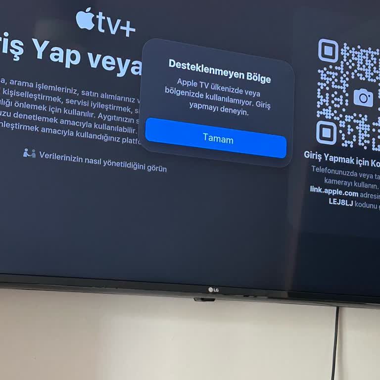 LG TV'de Apple TV Uygulaması Erişim Sorunu Ve Yetersiz Müşteri Desteği