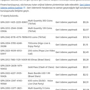 Google Play Geri Ödemesi Bir Türlü Yapılmıyor, Param İade Edilmiyor