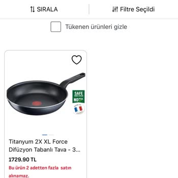 3 Al 2 Öde Kampanyasında Sepete 3. Tava Eklenemiyor, Kampanya Uygulanmıyor