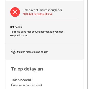 Eksik Parçalı Ürün Ve İlgisiz Müşteri Hizmeti