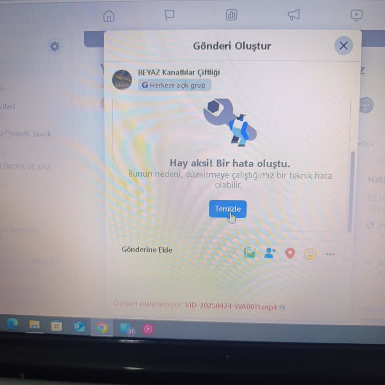 Facebook'ta Video Eklenememe Sorunu Ve Sürekli Hata Mesajı