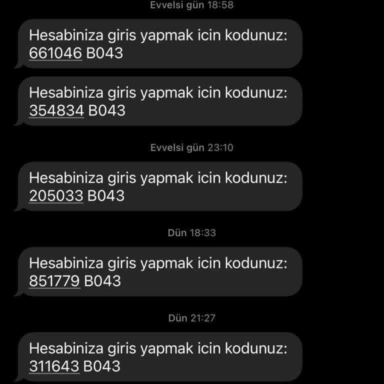Alakasız Şifre Kodlarıyla Rahatsız Ediliyorum
