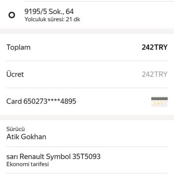 Yandex GO'da Çifte Ödeme Mağduriyeti: Param Hem Elden Hem Hesaptan Çekildi