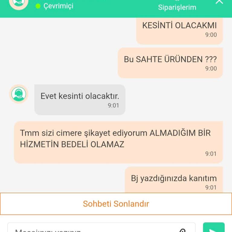 Satın Aldığım Sahte Ürün İçin Komisyon Kesintisi Yapıldı