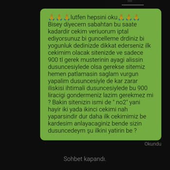 Ödeme Yapmayan Site Ve İlgisiz Canlı Destek
