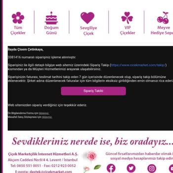 Sipariş İptali İçin Ulaşamıyorum Çözüm Yok