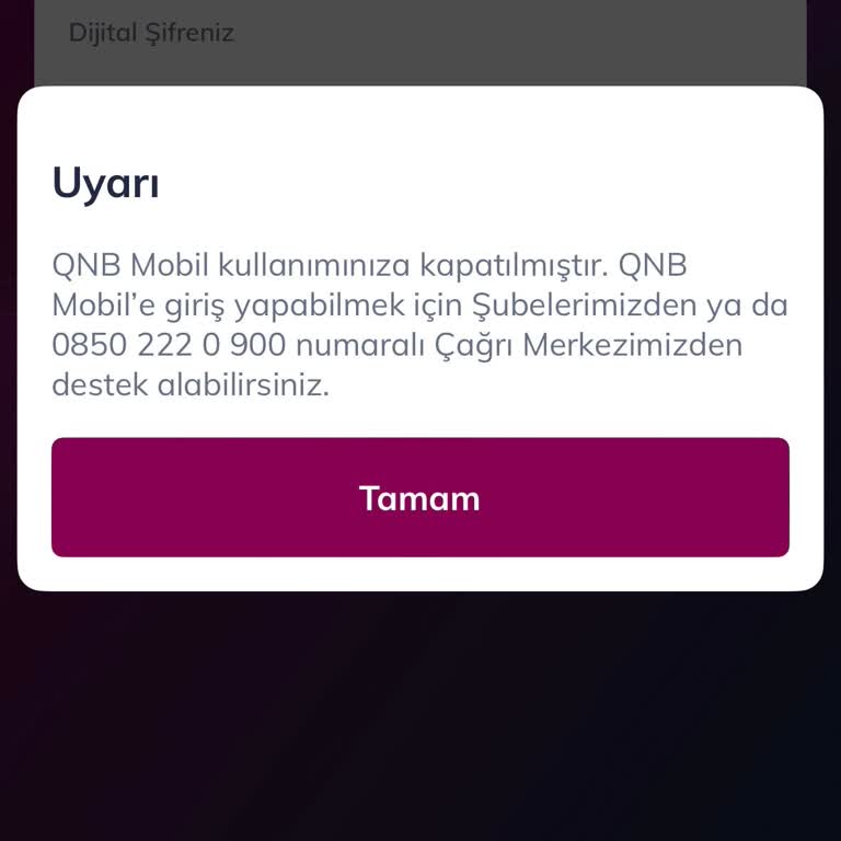 QNB Hesabımda Anlamsız Kısıtlama Ve Müşteri Hizmetlerine Ulaşılamıyor