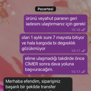 Termos Teslimatı Gecikti, Mağduriyetim Giderilmiyor